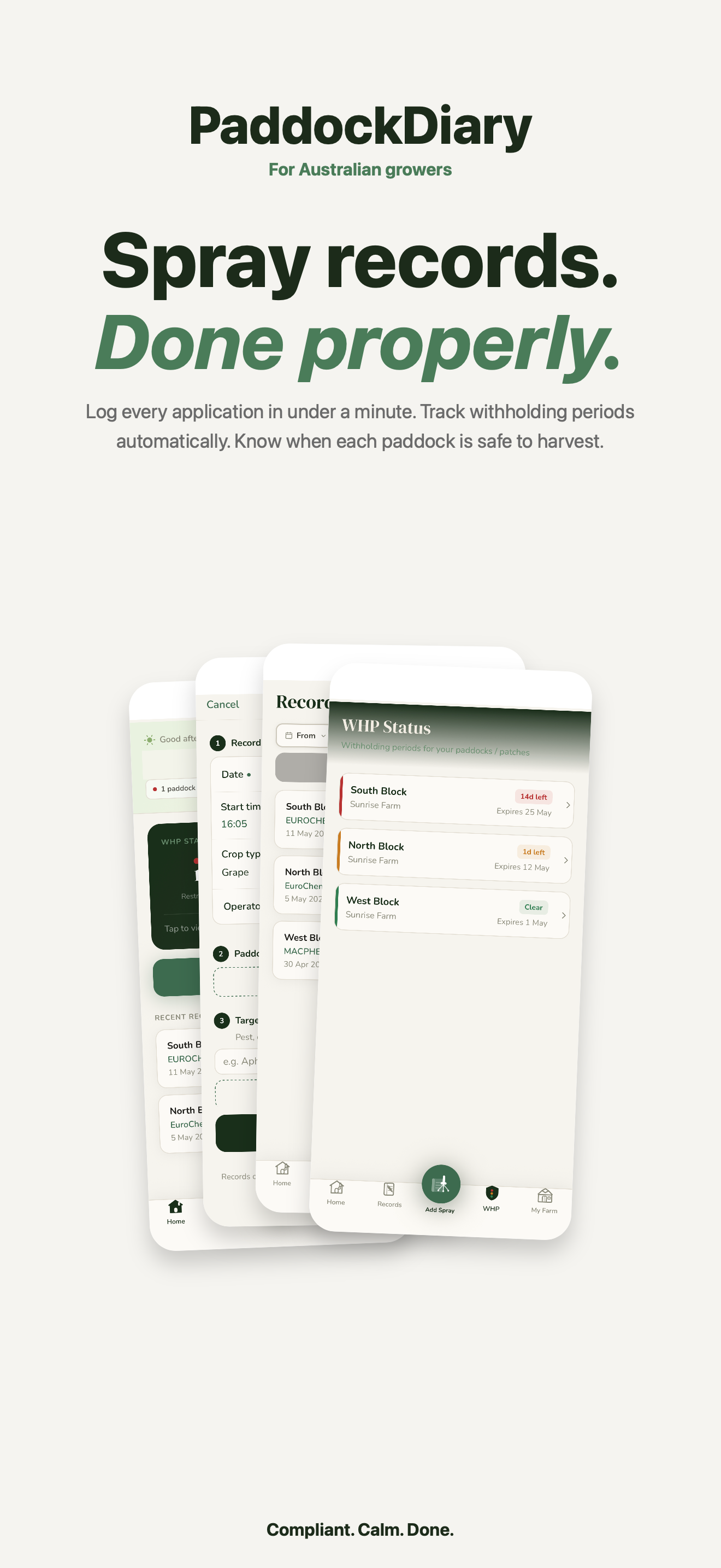 PaddockDiary app screenshot